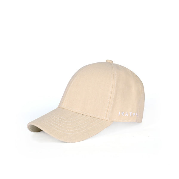 Beige Classic Linen Cap